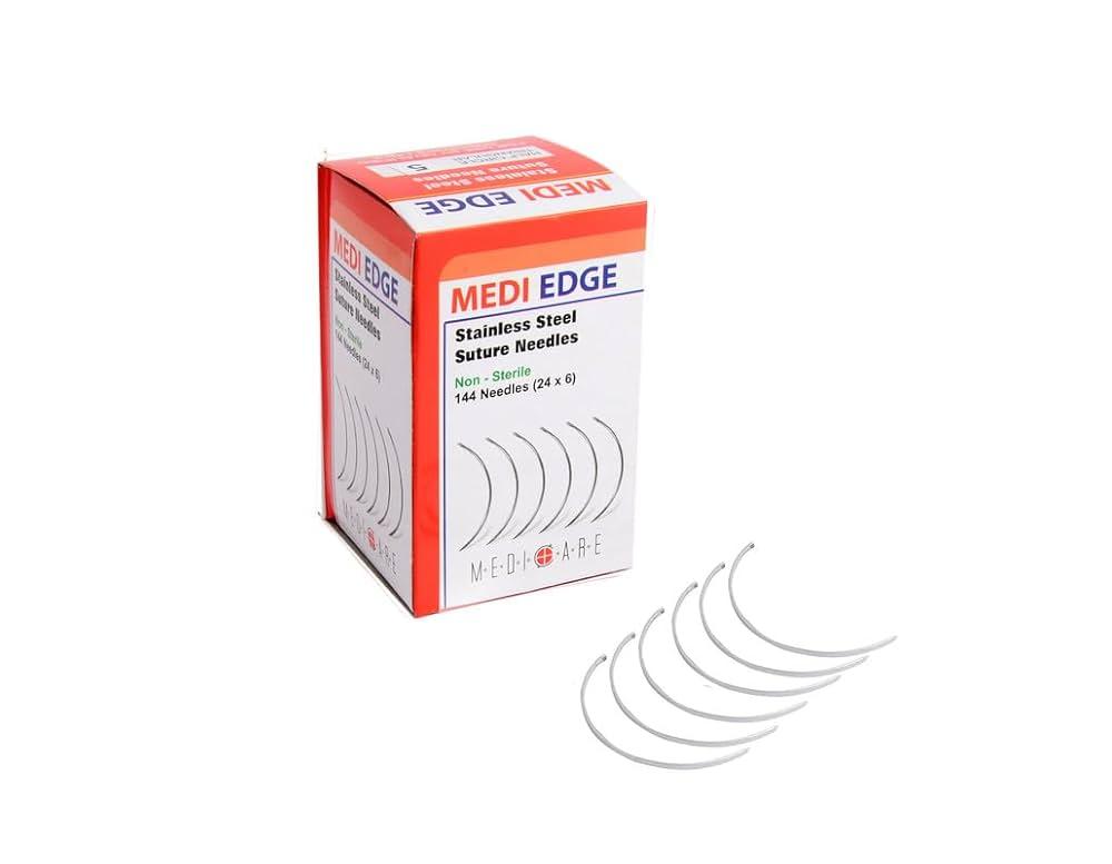 Suture Needles - Half Circle Triangular / Cutting- 6 Needle Pack