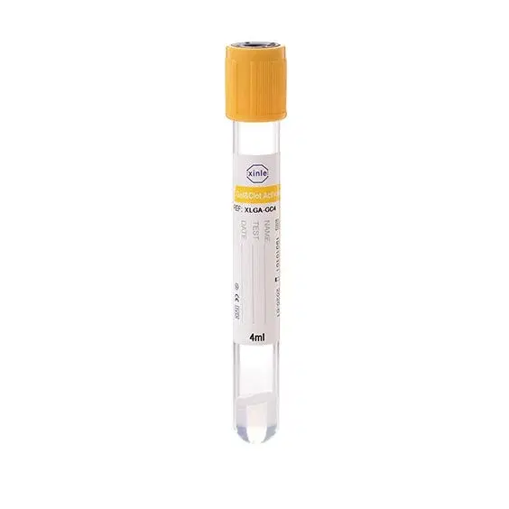 Xinle Non - Vacuum Blood Collection Tube (Yellow-Gel Clot Activator) 4ml ( Pack Of 100 )